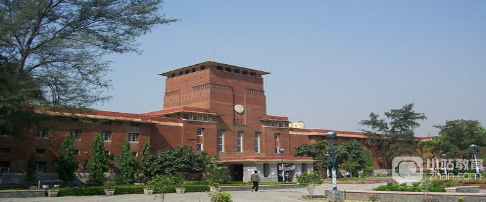 德里大学全景图片